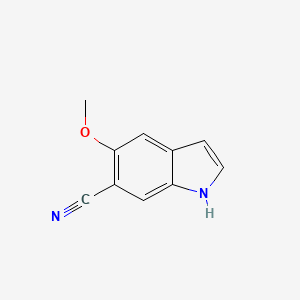 molecular formula C10H8N2O B13979078 5-Methoxy-1H-indole-6-carbonitrile 