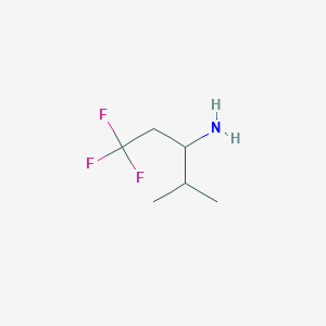 molecular formula C6H12F3N B1397908 1,1,1-Trifluoro-4-methylpentan-3-amine CAS No. 1248444-86-1