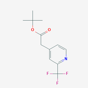 molecular formula C12H14F3NO2 B13979080 Tert-butyl 2-(2-(trifluoromethyl)pyridin-4-yl)acetate 