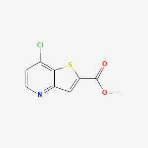 molecular formula C9H6ClNO2S B1397909 Methyl 7-chlorothieno[3,2-B]pyridine-2-carboxylate CAS No. 875339-21-2