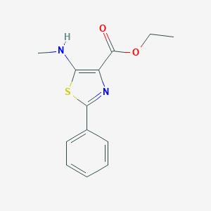 B139791 Ethyl 5-(methylamino)-2-phenylthiazole-4-carboxylate CAS No. 128269-82-9