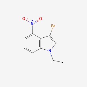 molecular formula C10H9BrN2O2 B1397912 3-Bromo-1-ethyl-4-nitro-1H-indole CAS No. 956025-36-8