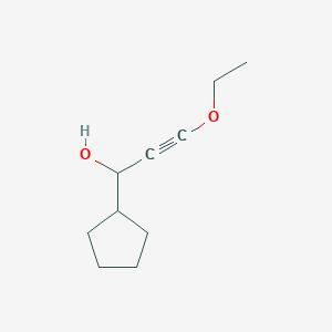 molecular formula C10H16O2 B1397917 alpha-(2-Ethoxyethynyl)-cyclopentanemethanol CAS No. 1038404-02-2