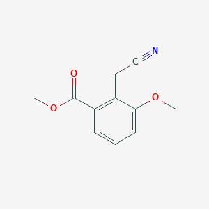 molecular formula C11H11NO3 B1397918 Methyl 2-(cyanomethyl)-3-methoxybenzoate CAS No. 145498-86-8