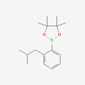 molecular formula C16H25BO2 B1397921 4,4,5,5-Tetramethyl-2-[2-(2-methylpropyl)phenyl]-1,3,2-dioxaborolane CAS No. 1869934-28-0