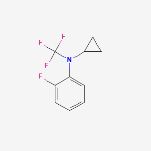 molecular formula C10H9F4N B13979221 N-cyclopropyl-2-fluoro-N-(trifluoromethyl)aniline 