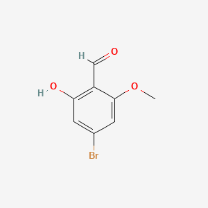 molecular formula C8H7BrO3 B13979227 4-Bromo-2-hydroxy-6-methoxybenzaldehyde 