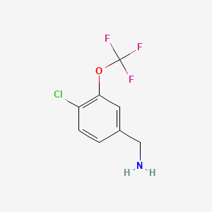 molecular formula C8H7ClF3NO B1397925 4-Chloro-3-(trifluoromethoxy)benzylamine CAS No. 916210-69-0