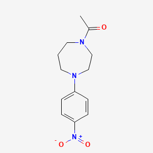 molecular formula C13H17N3O3 B1397926 1-乙酰基-4-(4-硝基苯基)-1,4-二氮杂环戊烷 CAS No. 892491-96-2