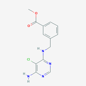 molecular formula C13H13ClN4O2 B13979264 Methyl 3-((6-amino-5-chloropyrimidin-4-ylamino)methyl)benzoate 