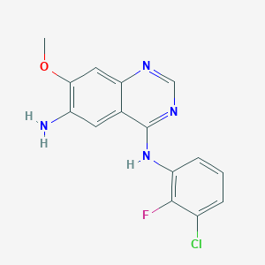 molecular formula C15H12ClFN4O B13979284 Dacomitinib Impurity 2F3LAJ CAS No. 1221892-23-4