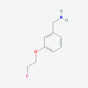 molecular formula C9H12FNO B1397929 3-(2-氟乙氧基)苯甲胺 CAS No. 1037078-87-7