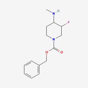 molecular formula C14H19FN2O2 B1397930 1-Cbz-3-fluoro-4-methylaminopiperidine CAS No. 845256-60-2
