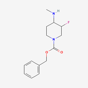 molecular formula C14H19FN2O2 B1397930 苄基 3-氟-4-(甲基氨基)哌啶-1-羧酸酯 CAS No. 845256-60-2