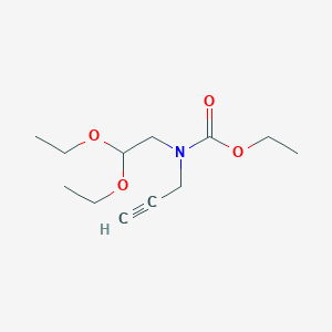 molecular formula C12H21NO4 B13979312 Carbamic acid, (2,2-diethoxyethyl)-2-propynyl-, ethyl ester CAS No. 475469-16-0