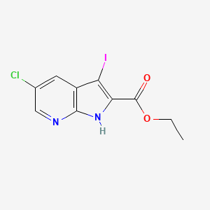 molecular formula C10H8ClIN2O2 B1397934 Ethyl 5-chloro-3-iodo-1H-pyrrolo[2,3-B]pyridine-2-carboxylate CAS No. 1132610-98-0