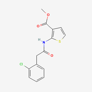 molecular formula C14H12ClNO3S B13979344 Methyl 2-(2-(2-chlorophenyl)acetamido)thiophene-3-carboxylate 