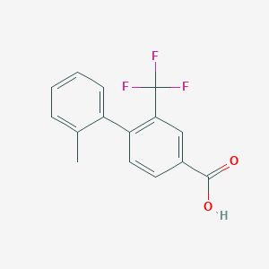 molecular formula C15H11F3O2 B1397935 2'-Methyl-2-(trifluoromethyl)-[1,1'-biphenyl]-4-carboxylic acid CAS No. 1140462-04-9