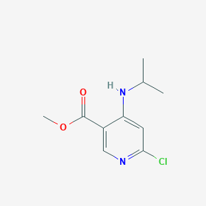 molecular formula C10H13ClN2O2 B13979376 Methyl 6-chloro-4-(isopropylamino)nicotinate 
