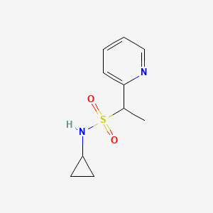 molecular formula C10H14N2O2S B13979382 N-cyclopropyl-1-(pyridin-2-yl)ethanesulfonamide 