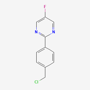 molecular formula C11H8ClFN2 B1397939 2-(4-(Chloromethyl)phenyl)-5-fluoropyrimidine CAS No. 1139432-30-6