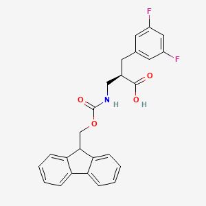 molecular formula C25H21F2NO4 B13979400 Fmoc-(r)-3-amino-2-(3,5-difluorobenzyl)propanoic acid CAS No. 1260609-68-4