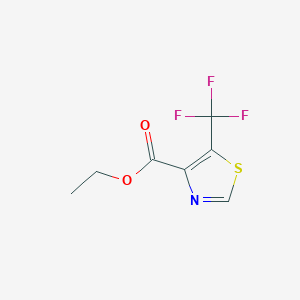 molecular formula C7H6F3NO2S B1397944 Ethyl 5-(trifluoromethyl)-1,3-thiazole-4-carboxylate CAS No. 900530-66-7