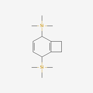 molecular formula C14H26Si2 B13979441 Silane, bicyclo[4.2.0]octa-1(6),3-diene-2,5-diylbis[trimethyl- 