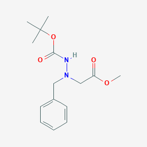 molecular formula C15H22N2O4 B13979442 Methyl 2-[benzyl-[(2-methylpropan-2-yl)oxycarbonylamino]amino]acetate CAS No. 237064-49-2