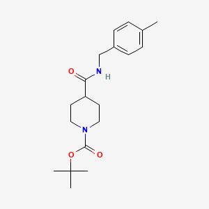 molecular formula C19H28N2O3 B13979482 tert-Butyl 4-((4-methylbenzyl)carbamoyl)piperidine-1-carboxylate 