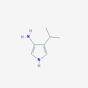 molecular formula C7H12N2 B13979490 4-Isopropyl-1H-pyrrol-3-amine 