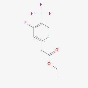 molecular formula C11H10F4O2 B13979551 Ethyl 2-(3-fluoro-4-(trifluoromethyl)phenyl)acetate 