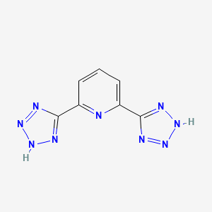molecular formula C7H5N9 B13979607 2,6-Bis(tetrazolyl)pyridine 