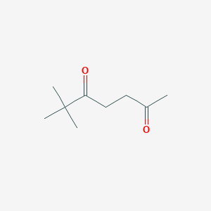 molecular formula C9H16O2 B13979622 6,6-Dimethyl-2,5-heptanedione CAS No. 38453-95-1