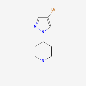 molecular formula C9H14BrN3 B1397966 4-(4-bromo-1H-pyrazol-1-yl)-1-methylpiperidine CAS No. 877399-61-6