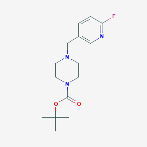 molecular formula C15H22FN3O2 B1397968 Tert-butyl 4-((6-fluoropyridin-3-yl)methyl)piperazine-1-carboxylate CAS No. 1253569-00-4