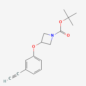 molecular formula C16H19NO3 B13979685 tert-Butyl 3-(3-ethynylphenoxy)azetidine-1-carboxylate 
