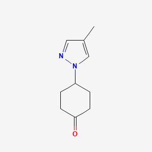 molecular formula C10H14N2O B1397970 4-(4-Methyl-1H-pyrazol-1-yl)cyclohexanone CAS No. 1252607-48-9