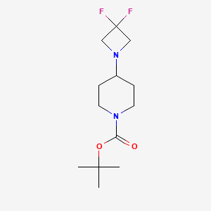 molecular formula C13H22F2N2O2 B1397973 tert-Butyl 4-(3,3-difluoroazetidin-1-yl)piperidine-1-carboxylate CAS No. 1093066-74-0