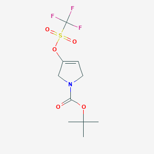 molecular formula C10H14F3NO5S B1397976 叔丁基-3-(((三氟甲基)磺酰基)氧基)-2,5-二氢-1H-吡咯-1-羧酸酯 CAS No. 630121-86-7