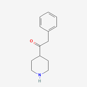 molecular formula C13H17NO B13979764 2-Phenyl-1-(piperidin-4-yl)ethan-1-one CAS No. 184831-28-5