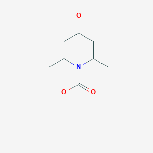 molecular formula C12H21NO3 B1397977 tert-Butyl 2,6-dimethyl-4-oxopiperidine-1-carboxylate CAS No. 604010-24-4