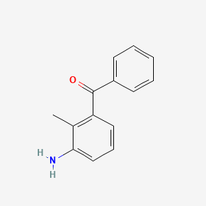 molecular formula C14H13NO B13979780 Methanone, (3-amino-2-methylphenyl)phenyl- CAS No. 62261-43-2