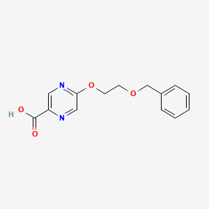 molecular formula C14H14N2O4 B1397982 5-(2-Benzyloxyethoxy)pyrazine-2-carboxylic acid CAS No. 1174231-21-0