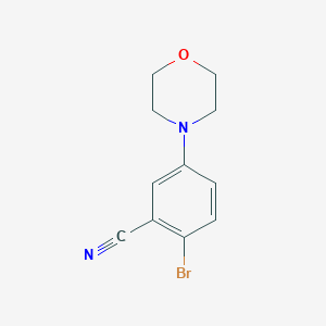 molecular formula C11H11BrN2O B1397984 2-溴-5-吗啉基苯甲腈 CAS No. 1129540-64-2
