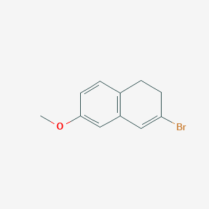 molecular formula C11H11BrO B13979844 3-Bromo-6-methoxy-1,2-dihydronaphthalene CAS No. 521917-66-8