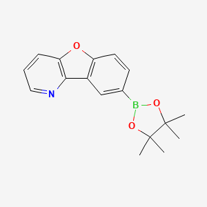 molecular formula C17H18BNO3 B13979912 8-(4,4,5,5-Tetramethyl-1,3,2-dioxaborolan-2-yl)-[1]benzofuro[3,2-b]pyridine 