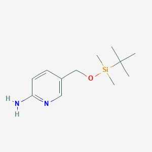 molecular formula C12H22N2OSi B1397993 5-((Tert-butyldimethylsilyloxy)methyl)pyridin-2-amine CAS No. 322691-19-0