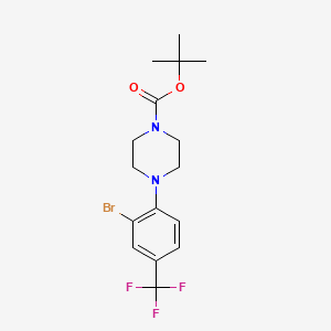 B1397994 tert-Butyl 4-(2-bromo-4-(trifluoromethyl)phenyl)piperazine-1-carboxylate CAS No. 1253936-64-9