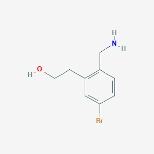 molecular formula C9H12BrNO B13979949 2-(Aminomethyl)-5-bromobenzeneethanol 